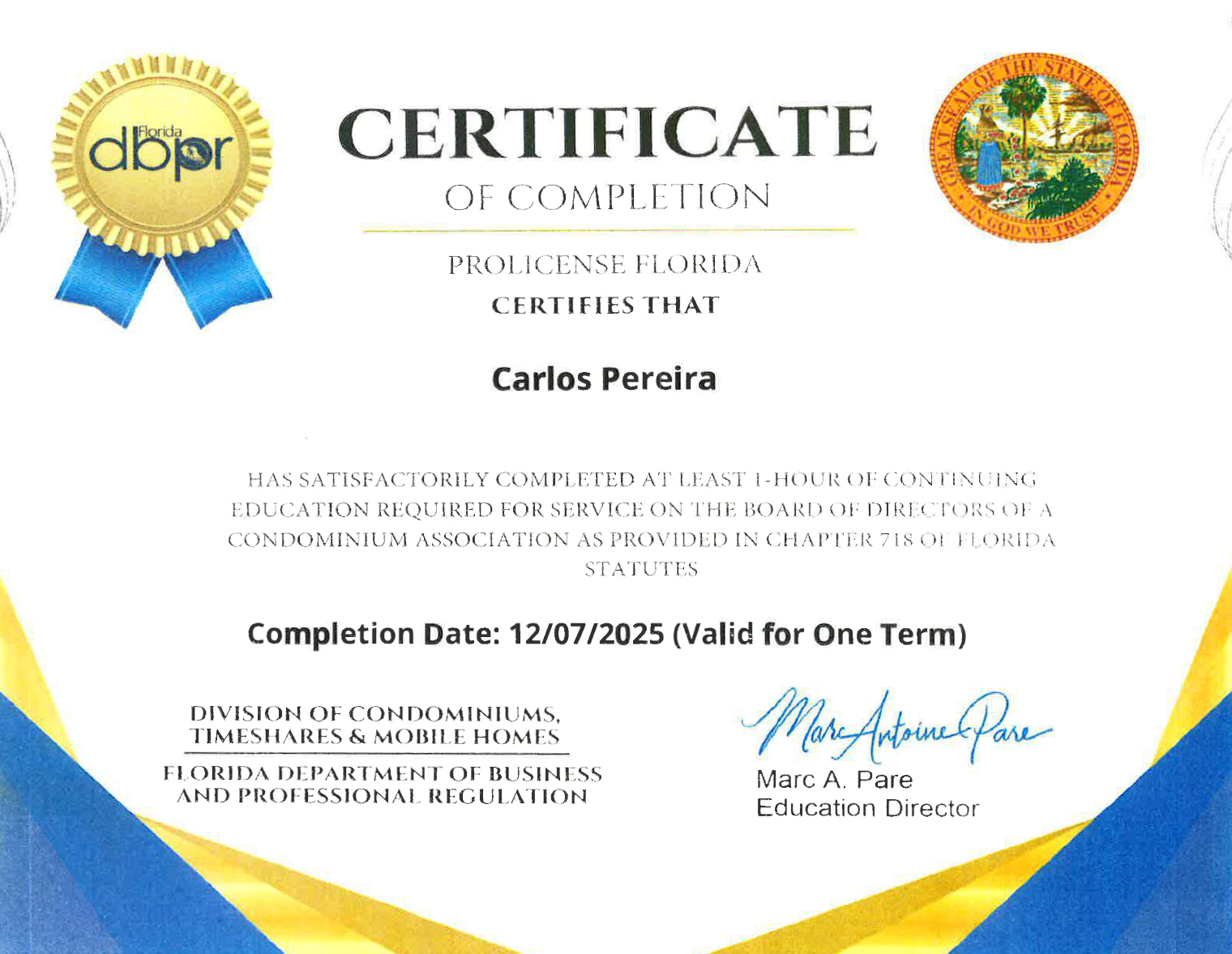 Certificate